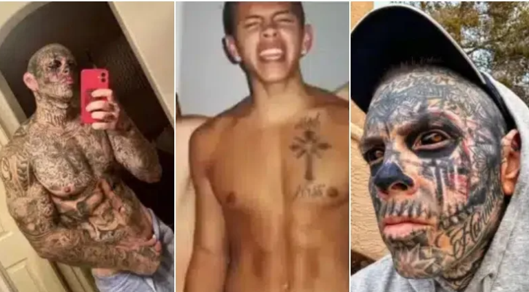 Man Spends $70k To Tattoo His Full Body And Eyeballs, But Wait Till You See What He Looked Like Before