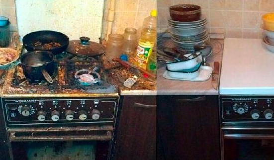 An Extremely Dirty Apartment Was Cleaned Up By Cleaners: Photos Before And After!