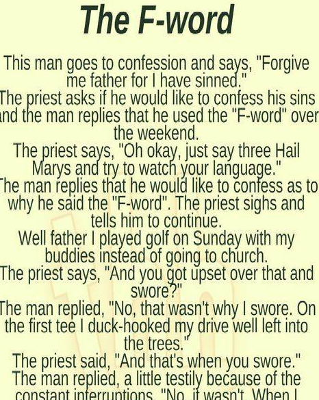 A Hilarious Golf Confession