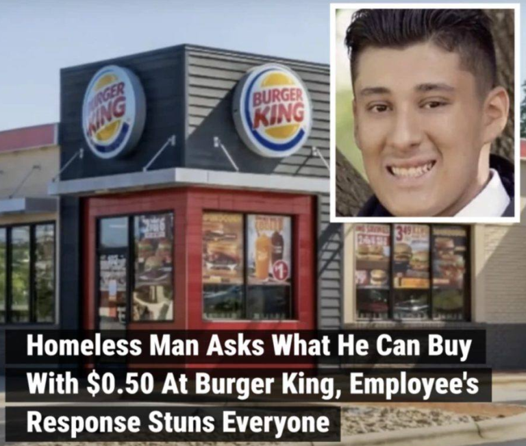 Homeless Man Asks What He Can Buy With $0.50 At Burger King, Employee’s Response Stuns EveryoneMichelle Resendez shared a heartwarming story on Facebook about her teenage son’s act of kindness during his shift at Burger King, which resulted in a generous tip from a diner.  Matthew Resendez was working one evening when a homeless man walked in with 50 cents and asked what he could buy. Matthew sympathetically asked what he would order if cost wasn’t an issue. The man said anything would do.  Matthew then ordered a hearty meal for the man, paying with his own debit card. He handed the man the receipt and invited him to relax.  A woman witnessing the exchange praised Matthew to the company and left a $100 tip for his kindness. Michelle Resendez expressed pride in her son, writing, “So proud to be his mom and I can pat myself on the back knowing that I’ve played a part in raising this big-hearted young man.”  The post garnered 40,000 shares and over 147,000 likes, with many praising Matthew’s kindness. One person commented, “So nice and so kind of him you raised a beautiful person.” Another wrote, “Truly an amazing story. Thanks for doing the right thing, Matt.”