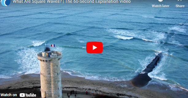 If you see square waves forming in the ocean, get out of the water immediately