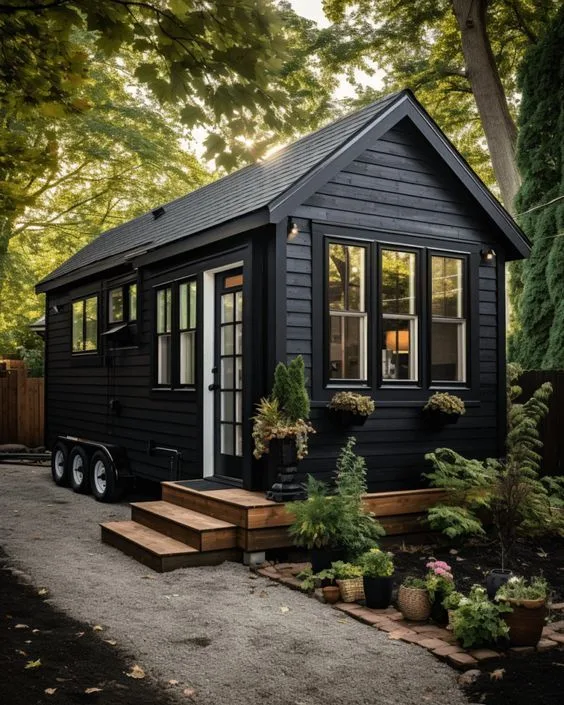 Embrace Elegance: Discover the Allure of the Black Tiny House