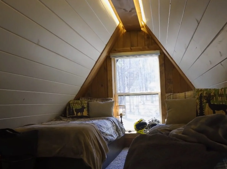Couple with no construction experience build A-frame home from the ground up