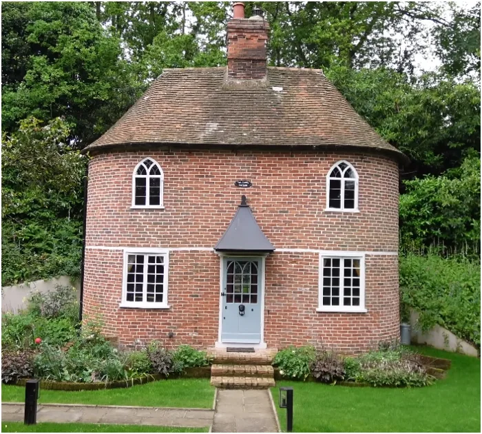 Tour of the sweetest English country cottage shaped like a tea caddy
