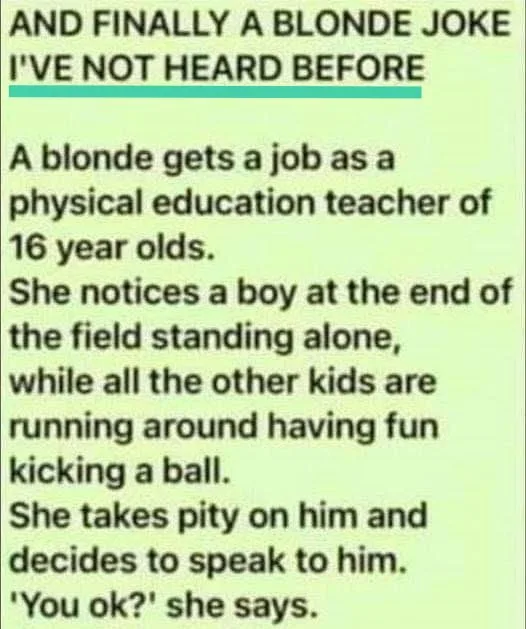 A blonde..