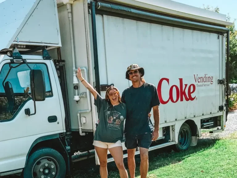 Couple Converts Coca-Cola Truck into a Cozy Mobile Home