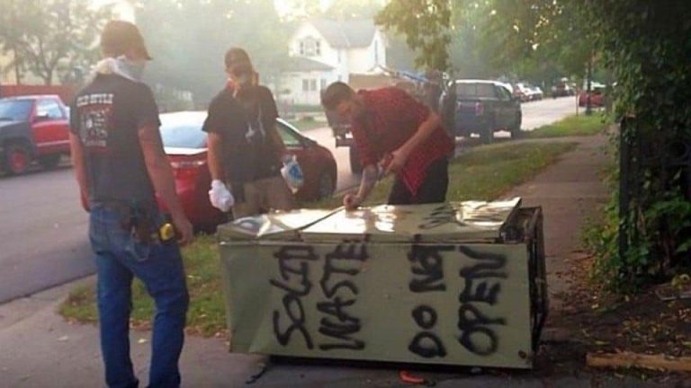 They found a refrigerator on the street that read “DO NOT OPEN”