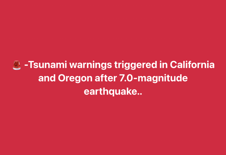 Tsunami in California and …