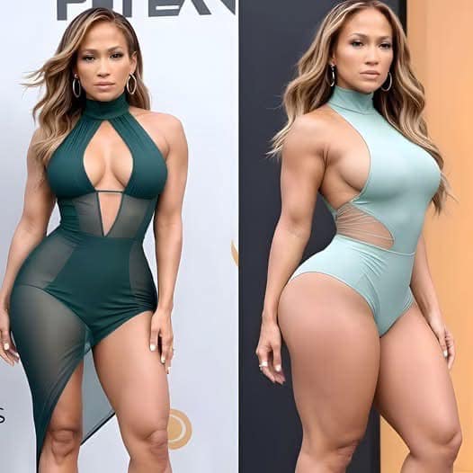 Jennifer Lopez, 54, is showing