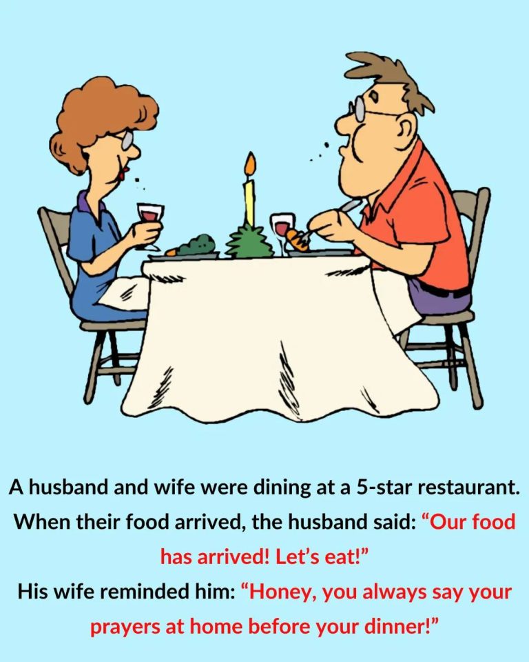 A husband and wife were dining at restaurant