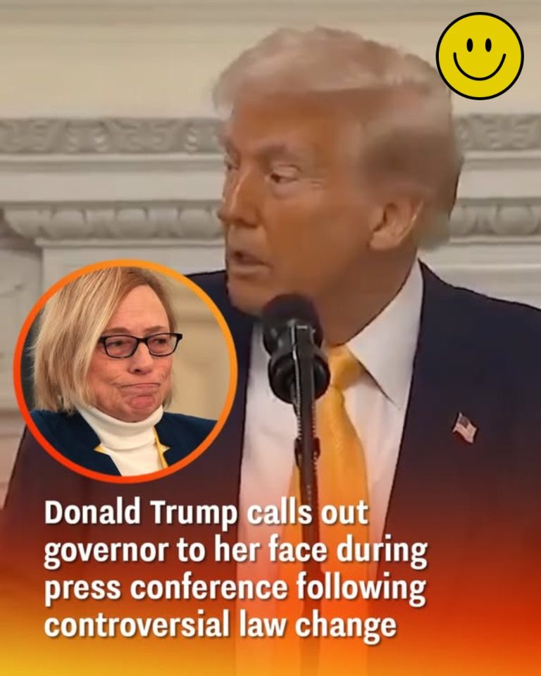 Donald Trump calls out governor to her face during press conference following controversial law change