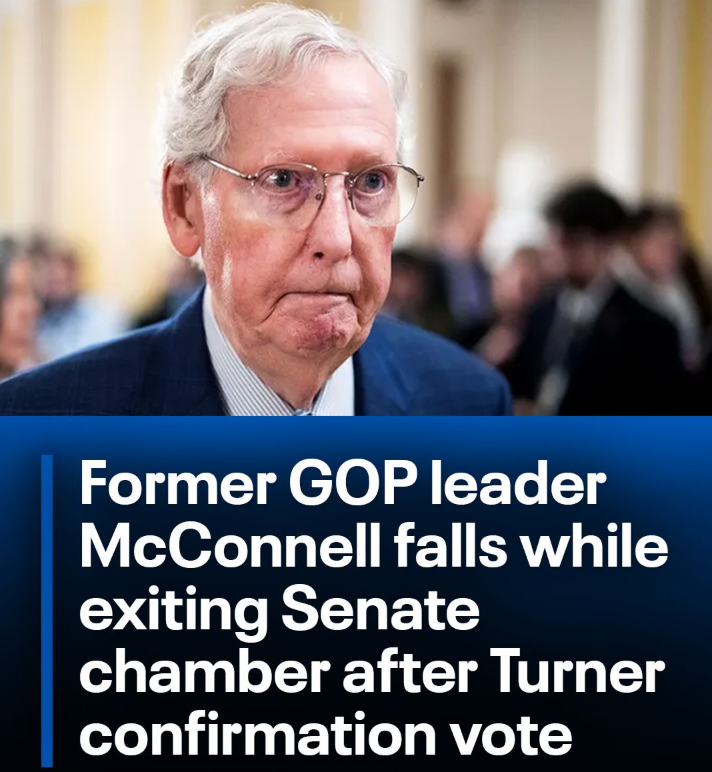 McConnell Falls Down Senate Stairs After Casting Vote