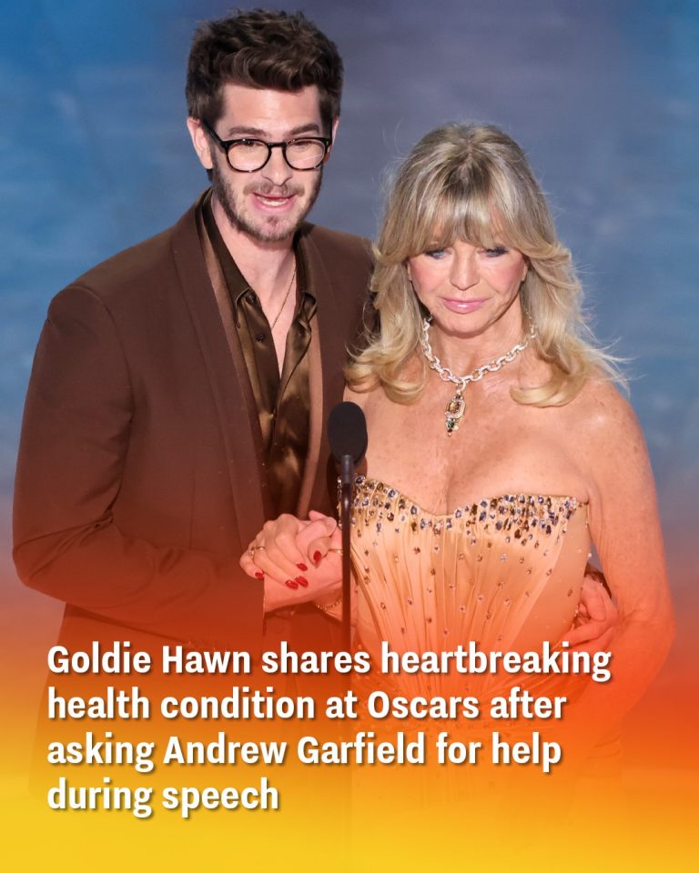 Goldie Hawn shares heartbreaking health condition at Oscars after asking Andrew Garfield for help during speech