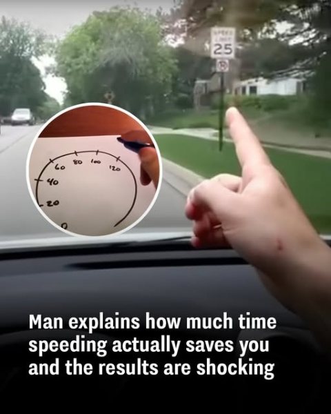 Man explains how much time speeding actually saves you and the results are shocking