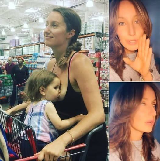 Mom responds to backlash after photo breastfeeding toddler