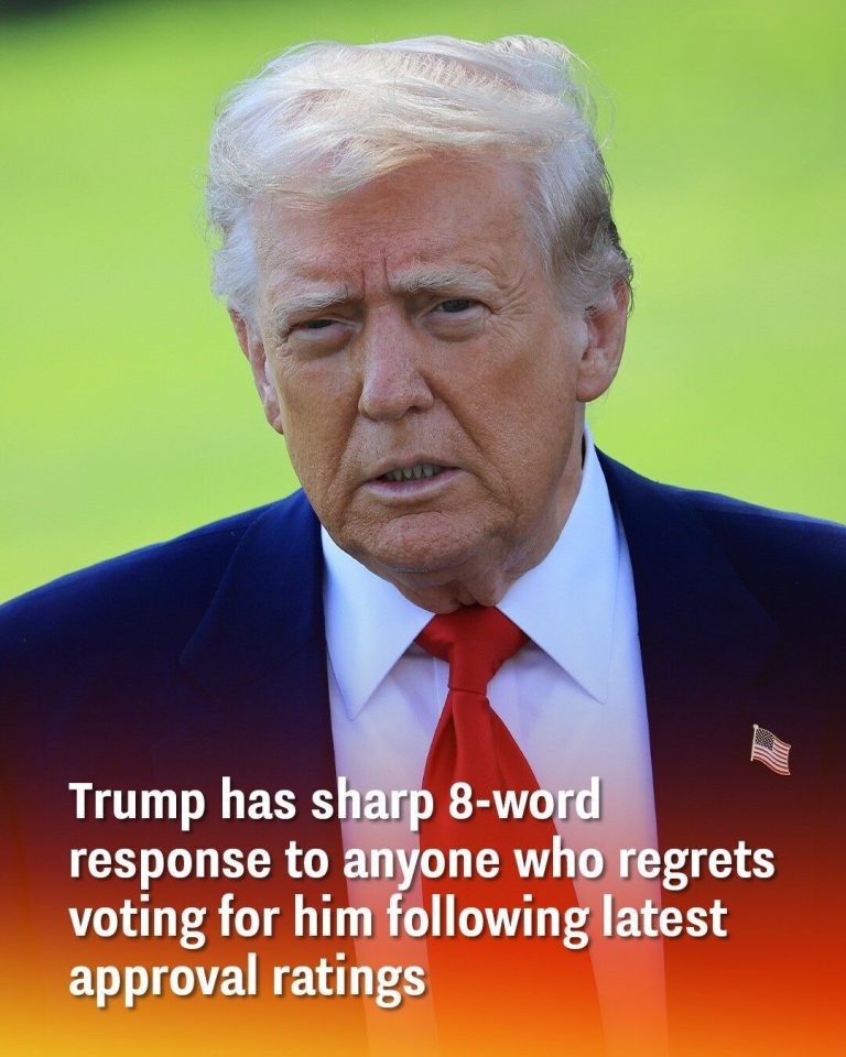 Trump has sharp 8-word response to anyone who regrets voting for him following latest approval ratings